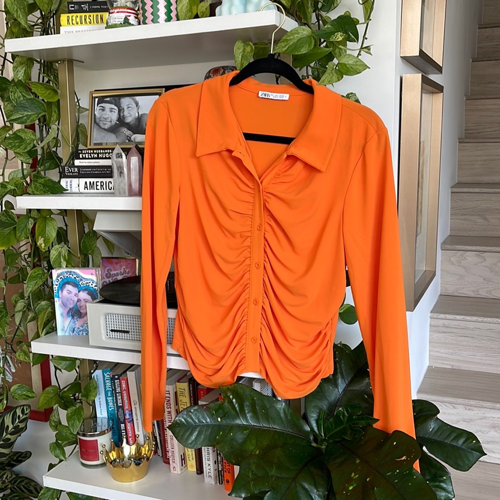 Zara Perfect orange blouse